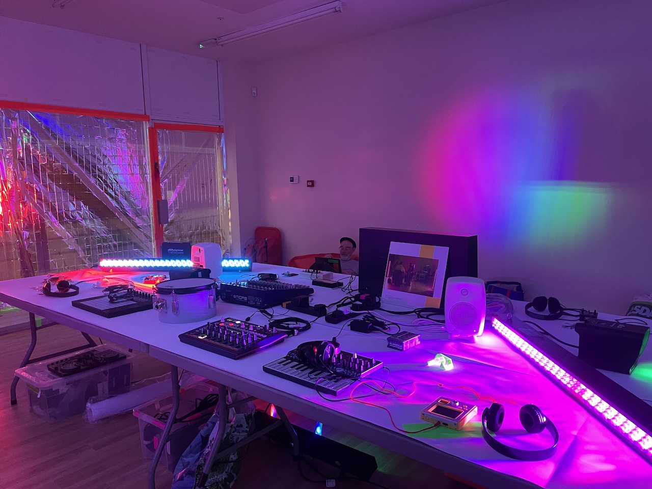 Pop Up Synth Club black lights event photo