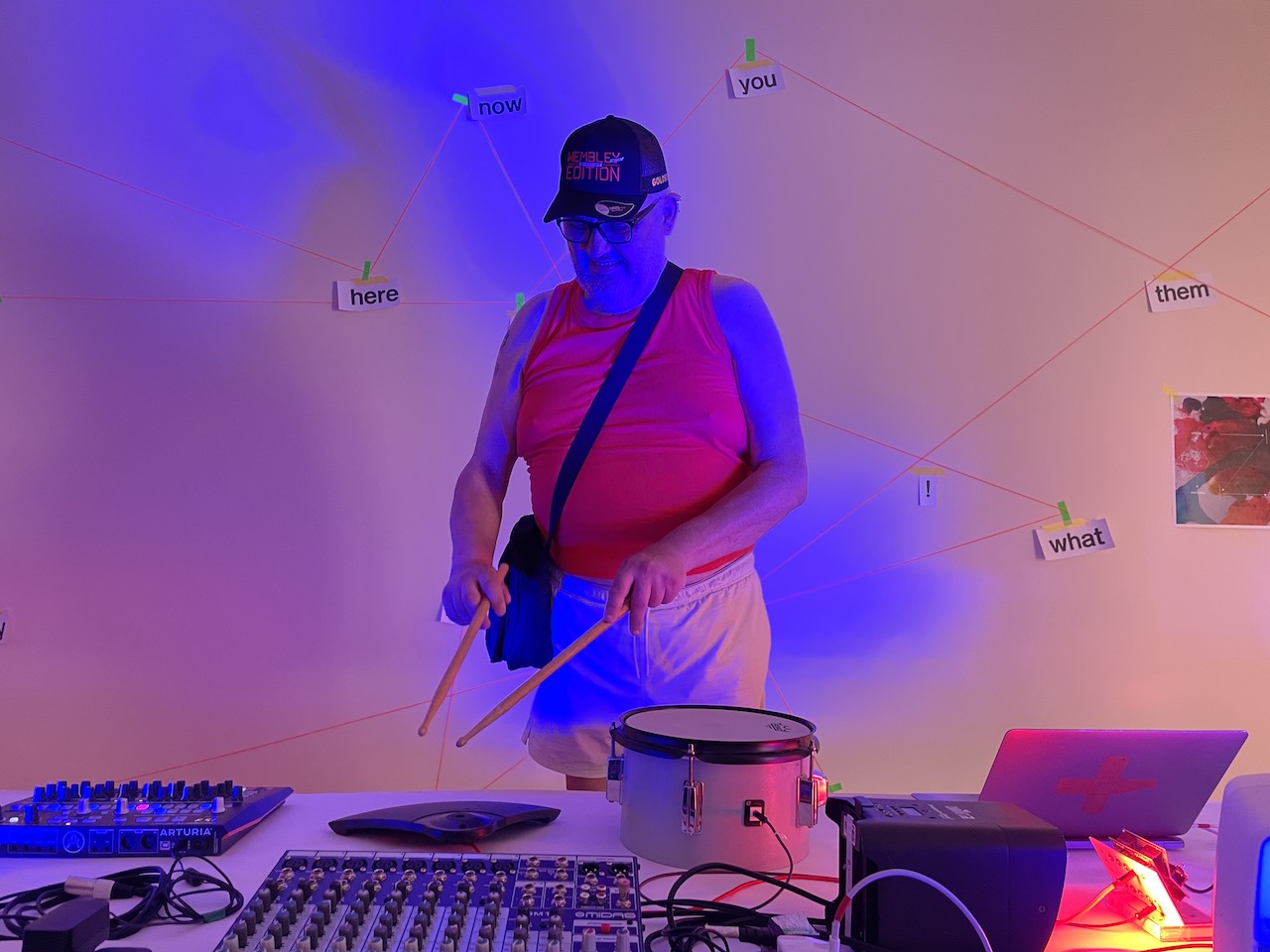 Pop Up Synth Club black lights event photo